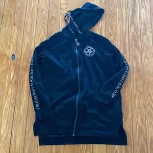 Blackcraft Cult extra long zip up hoodie